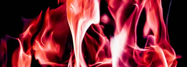 Red fire flames as nature element and abstract background — Stock Photo, Image