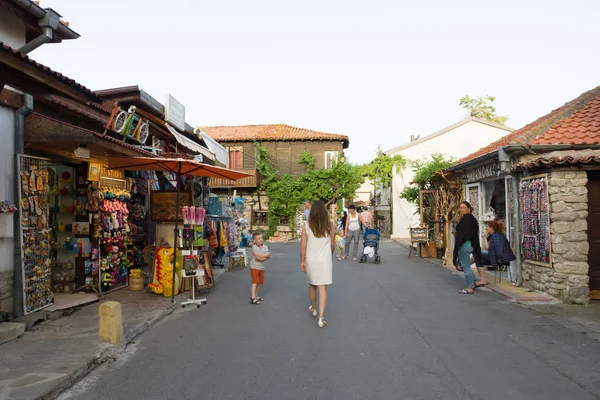 Nessebar Bulharsko Června 2016 Ulice Starého Města Nesebaru Poutním Místem — Stock fotografie