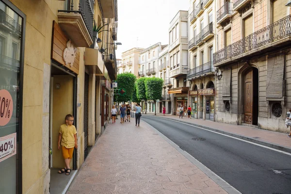 Strade Reus Nelle Calde Giornate Sole Reus Anche Porta Ingresso — Foto Stock