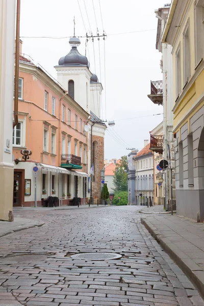 Vilnius, Litvanya - 01 Ekim 2017: Vilnius Litvanya Kültürel Merkezi ve turistik olduğunu.