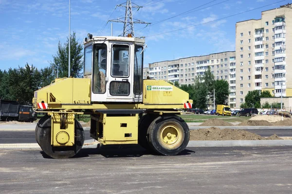 Borisov Biélorussie Juillet 2018 Puissants Équipements Construction Routière Sur Construction — Photo