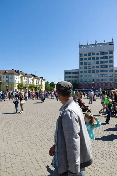 Boriszov Fehéroroszország 2018 Május Győzelem Napja Egy Nagy Regionális Városban — Stock Fotó