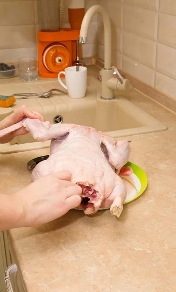 Čerstvé kachní vaření — Stock fotografie