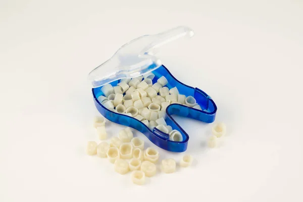 Coronas dentales temporales artificiales — Foto de Stock