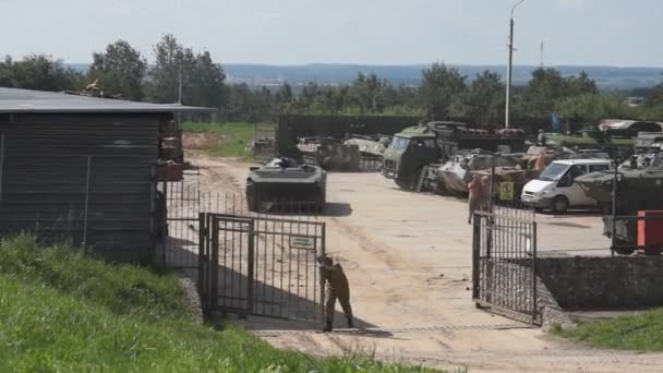 Loshany Beyaz Rusya Temmuz 2016 Stalin Hattı Tarihi Kültürel Komplekstir — Stok video