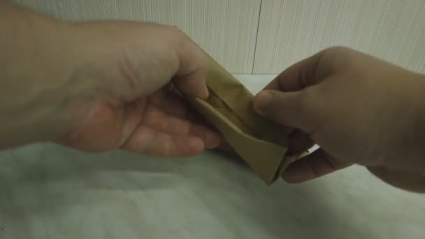 Tandarts Trekt Papier Steriele Tandheelkundige Instrumenten — Stockvideo