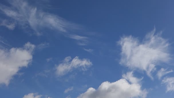 青空を飛ぶ白い雲 — ストック動画