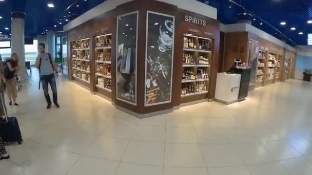 Minszk Fehéroroszország Augusztus 2017 Épületben Repülőtér Minsk — Stock videók