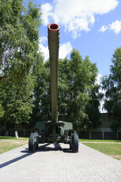 military equipment exhibited in the city park