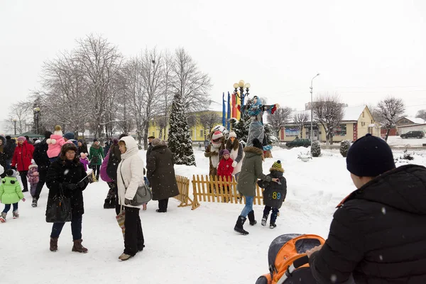 Borisov Belarus February 2018 Celebration Ancient Pagan Holiday Pancake Week — Stock Photo, Image