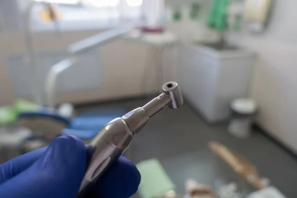 Fermez Équipement Dentaire Les Instruments Dentaires Les Conseils Unité Dentaire — Photo