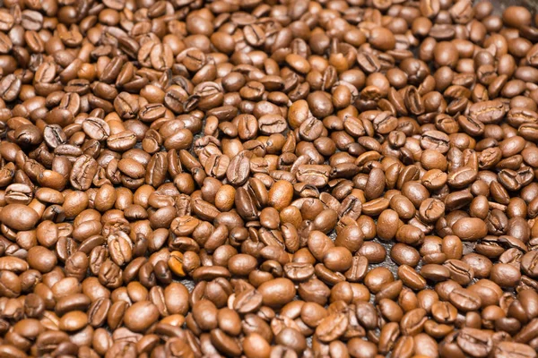 Freshly Roasted Coffee Beans Table Pan — Stock Photo, Image