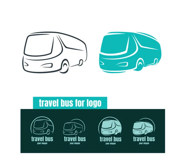 Ταξιδιωτικό πρακτορείο λεωφορείο εικονίδιο σε στυλ πινελιές — Διανυσματικό Αρχείο