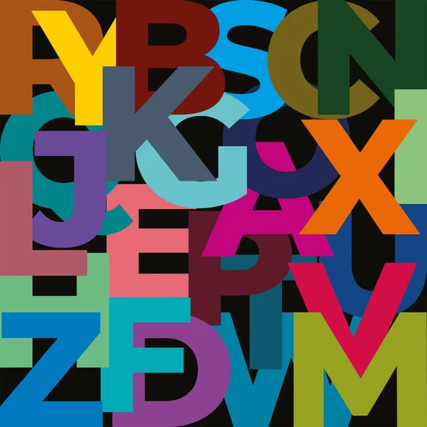 Sfondo Modello Lettere Lettere Diversi Colori — Vettoriale Stock