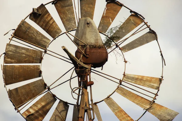 Verroeste windmolen op het platteland — Stockfoto