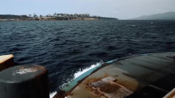 Uitzicht Bruny Island Waters Tasmanië Australië Gedurende Dag — Stockvideo