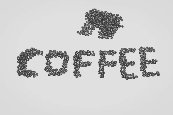 散在のコーヒー豆 — ストック写真
