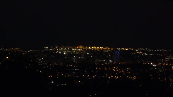 View Brisbane City Mount Coot Tha Night Queensland Australia — Stock Video