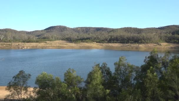 Jezioro Perseverance Crows Nest Regional Toowoomba Queensland Ciągu Dnia — Wideo stockowe