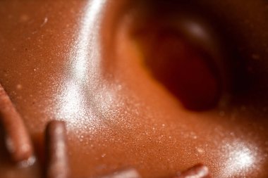 Donutlu bir donutun ultra makro fotoğrafı.