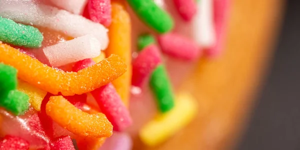 Ultra Macro Photo Donut Sprinkles — Stock Photo, Image