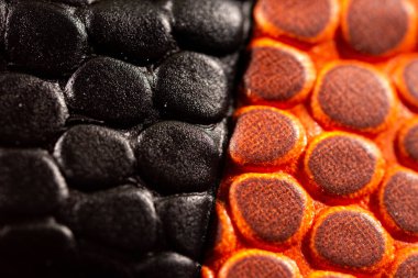 Basketbol topunun aşırı makro fotoğrafı. Spor geçmişi.