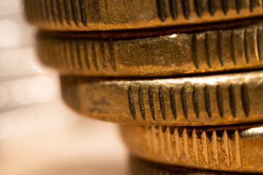 Avustralya sikkeleri. Para arkaplanı, Avustralya teması, alanın sığ derinliği.