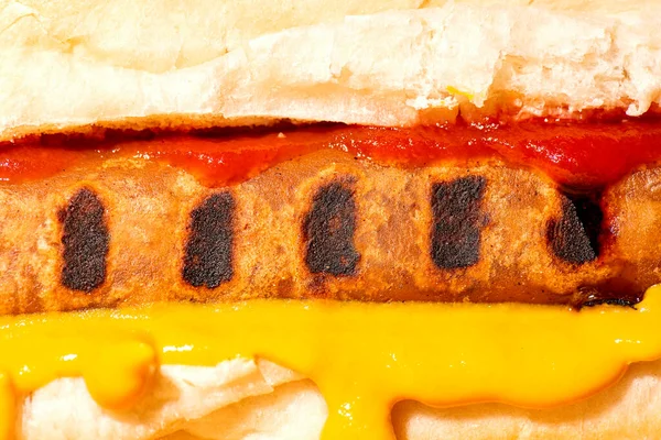 Gegrillte Gemüsewurst Detaillierte Nahaufnahme Veganes Essen Makro Hintergrund — Stockfoto