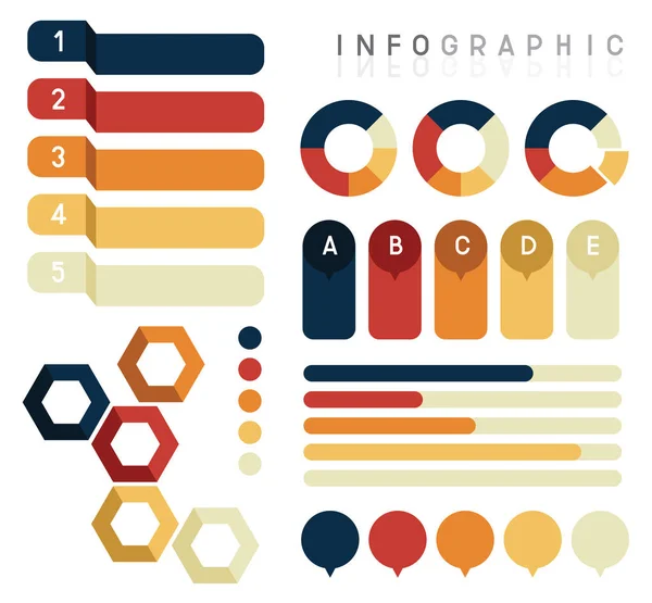 Vektör bilgi grafik tasarım kümesi, sunum şablonu için diyagram.