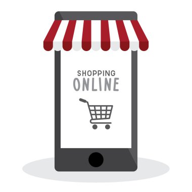 İnternet üzerinden alışveriş yapmak ve ikon arabası almak için cep telefonundan alışveriş 