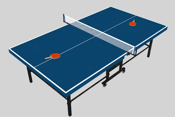 Tafeltennistafel Met Rackets Illustratie 2018 Tabel Voor Het Spelen Van — Stockfoto