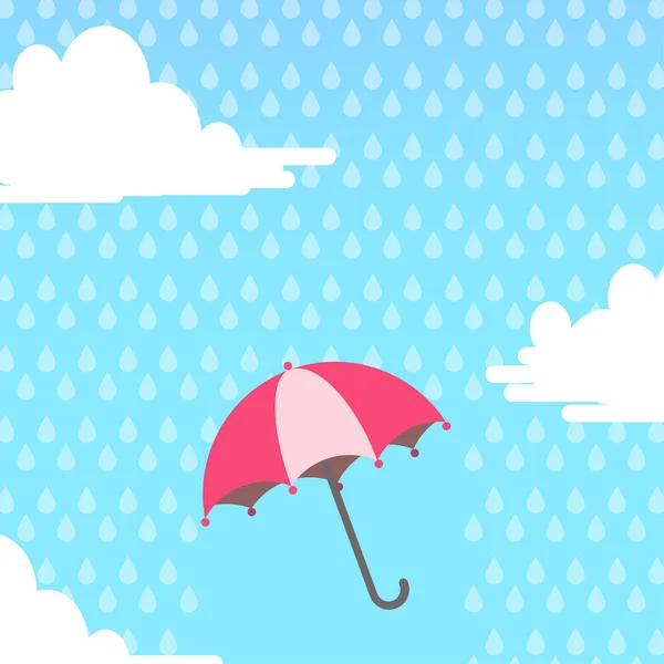 带雨的雨伞壁纸或背景 — 图库矢量图片