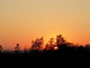 Günbatımı manzara üzerinde soyut fotoğraf