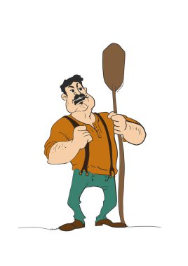 Baker ekibi ekmek adam