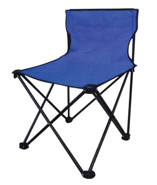 Mavi sandalye beyaza izole edilmiş 