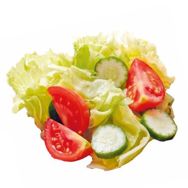 Domates salatalık izole marul salatası