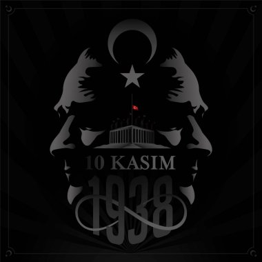 Ölüm günü Türkiye Cumhuriyeti'nin ilk Cumhurbaşkanı Mustafa Kemal Atatürk ' ün 10 Kasım 1938 unutmayacağım. Çeviri Türk. 10 Kasım, saygı ve hatırlıyorum