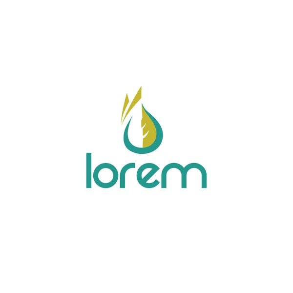 Gota Identidade Corporativa Logotipo Modelo Mockup Logotipo — Vetor de Stock