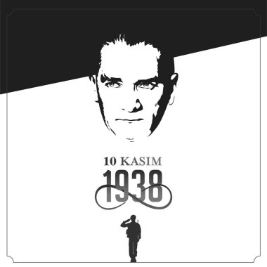 Ölüm günü Türkiye Cumhuriyeti'nin ilk Cumhurbaşkanı Mustafa Kemal Atatürk ' ün 10 Kasım 1938 unutmayacağım. Çeviri Türk. 10 Kasım, saygı ve hatırlıyorum