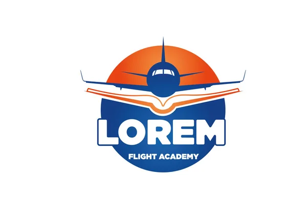 Flight Academy Modelo Logotipo Escola Mockup — Fotografia de Stock