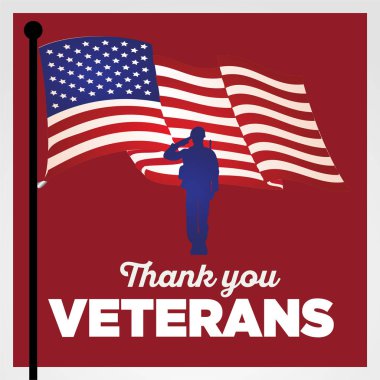 Hisse senedi vektör Gaziler günü tebrik kartı ile sosyal medya mesaj yazı el görev yapan onurlandıran