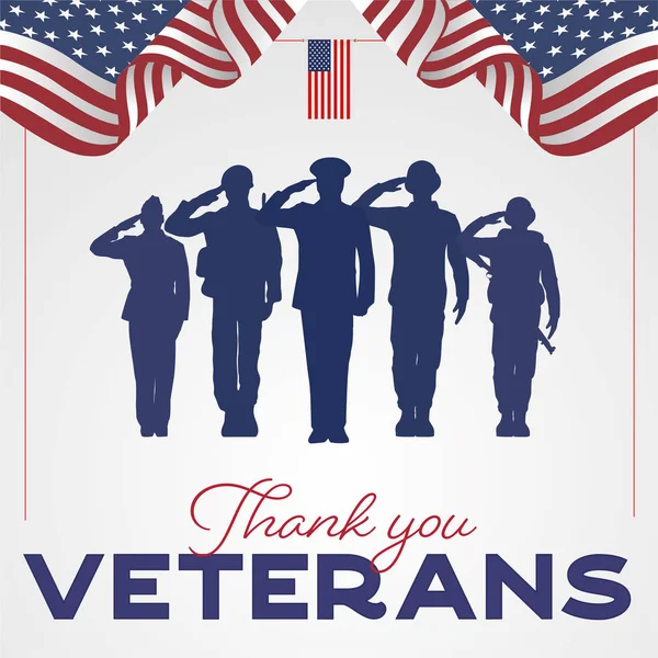 Veteranos Vetor Ações Dia Honrando Todos Que Serviram Mão Lettering — Fotografia de Stock