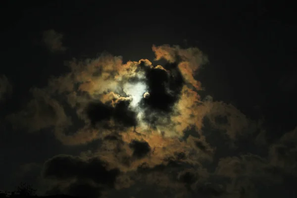 Magnífica Vista Del Sol Las Nubes — Foto de Stock
