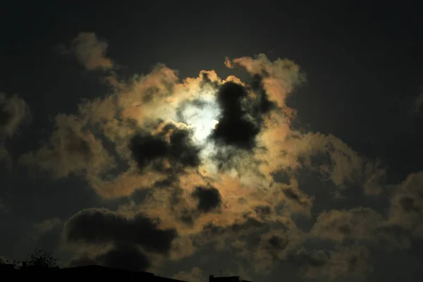 Magnífica Vista Del Sol Las Nubes —  Fotos de Stock