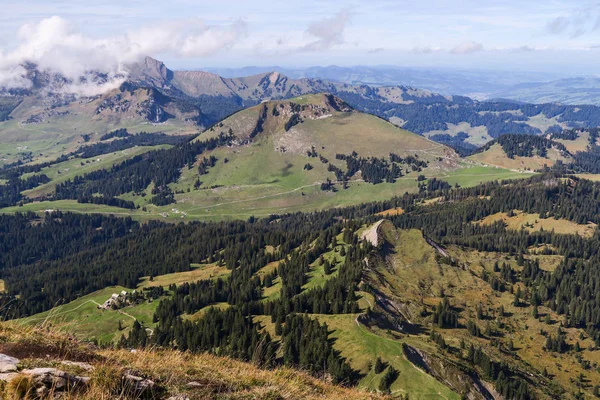 Senderismo Los Alpes Gallen Vista Desde Leistchamm — Foto de Stock