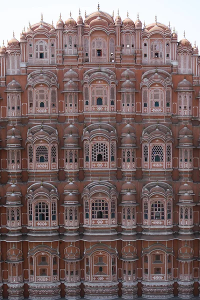 Τζαϊπούρ Ινδία Μαρτίου 2017 Όμορφο Κόκκινο Hawa Mahal Στο Απογευματινό — Φωτογραφία Αρχείου