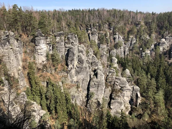 Utazás Saxon Switzerland Németország — Stock Fotó