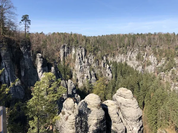 Utazás Saxon Switzerland Németország — Stock Fotó