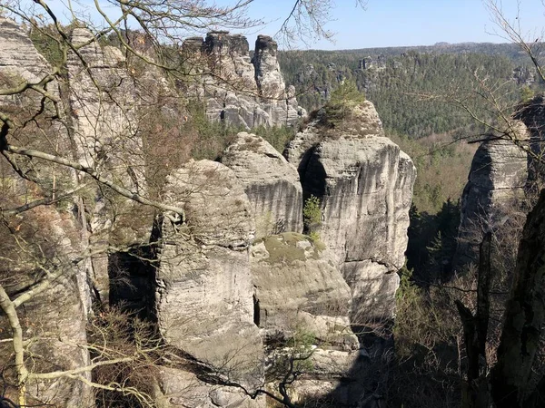 Utazás Saxon Switzerland Németország — Stock Fotó