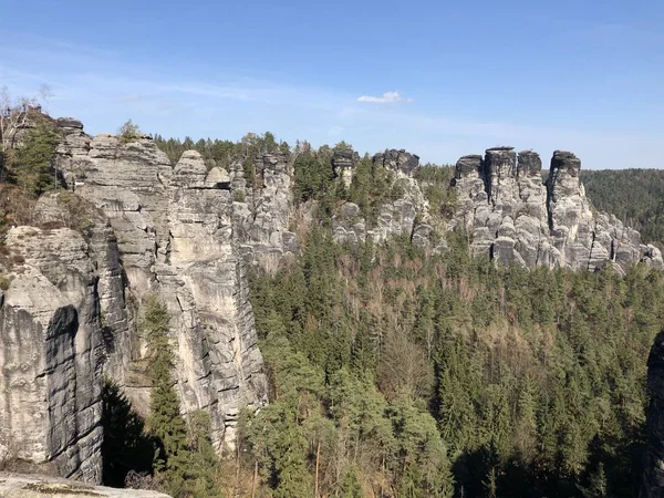 Utazás Saxon Switzerland Németország — Stock Fotó